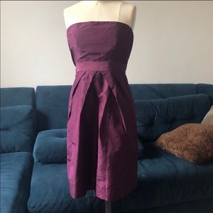J. Crew silk empire mini dress purple jewel tone S
